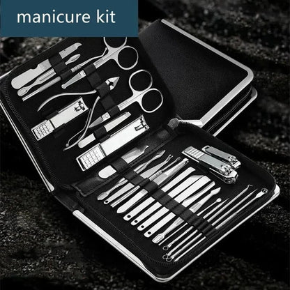 26pcs Manicure Pedicure Set Black Nov