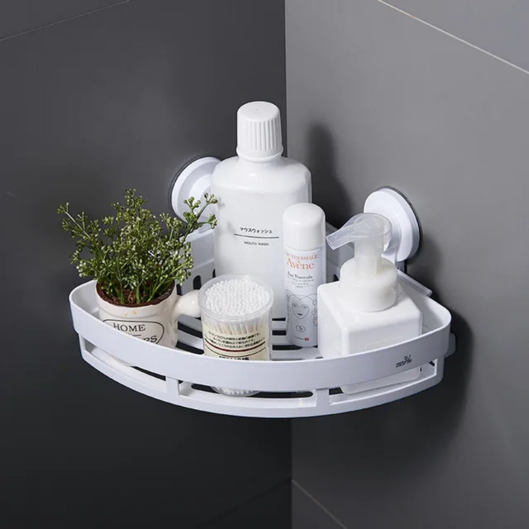 Corner bathroom/kitchen organizer