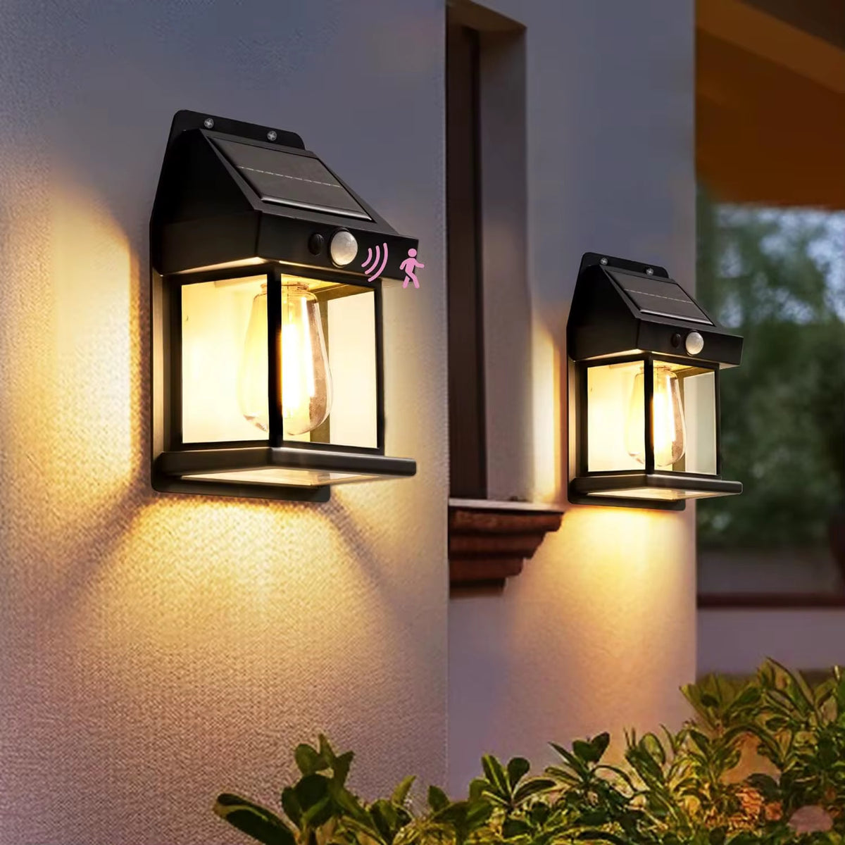 2pcs Solar interaction wall lamp Ramadan Decor