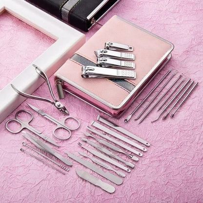 26pcs Manicure Pedicure Set Black Nov