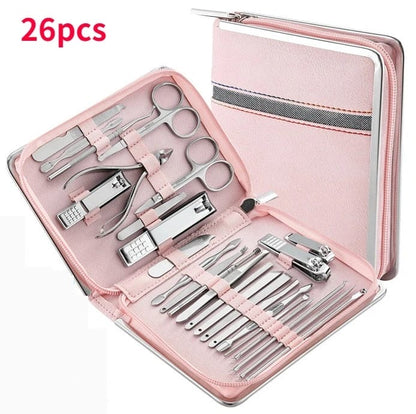 26pcs Manicure Pedicure Set Black Nov