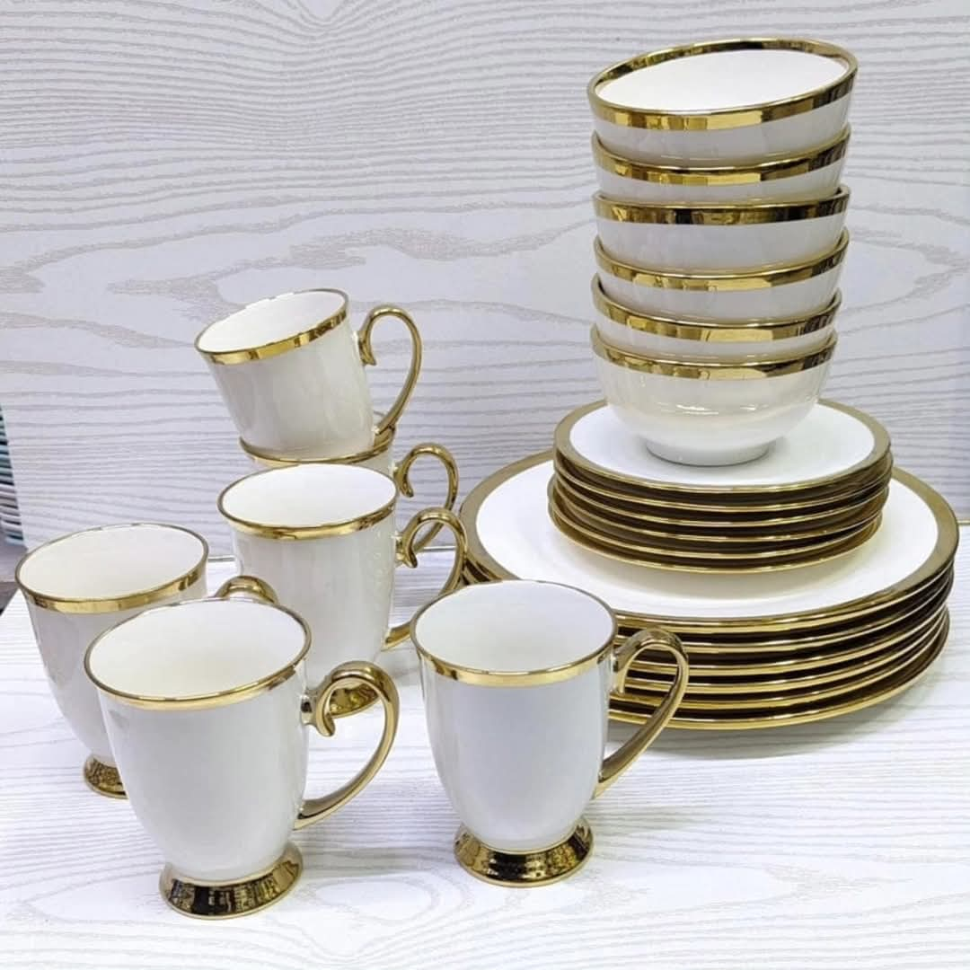 24pcs Dinner Set Gold Line