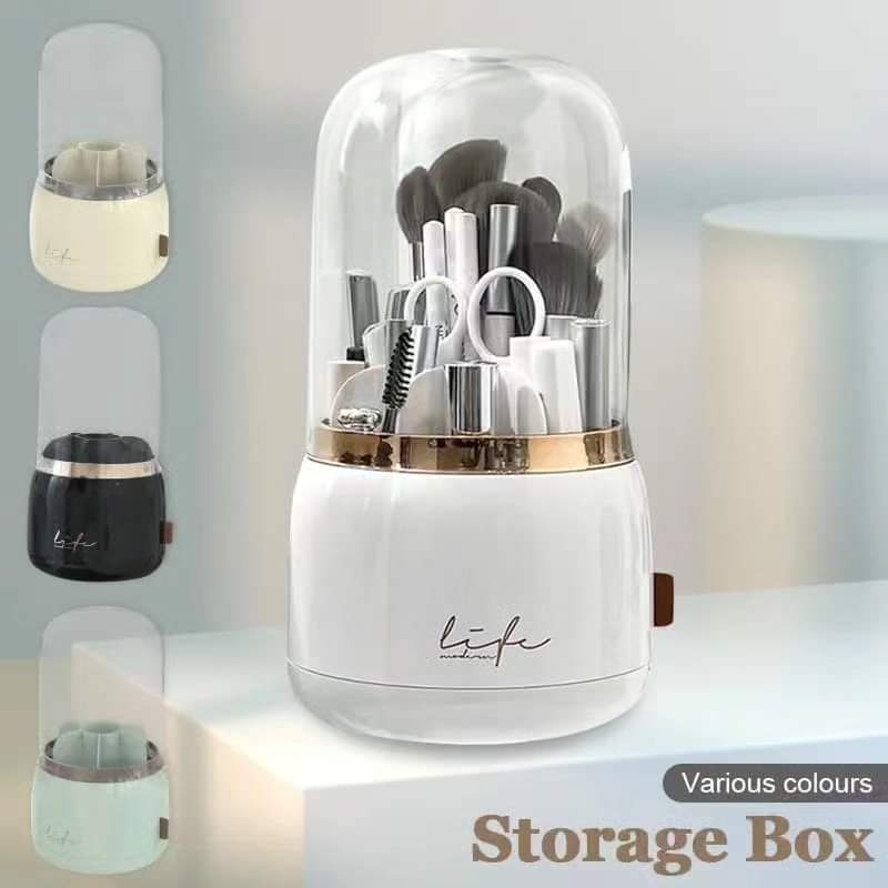 360° Rotating Makeup Brushes Holder