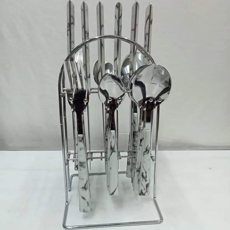 24Pcs Silver Cutlery Set