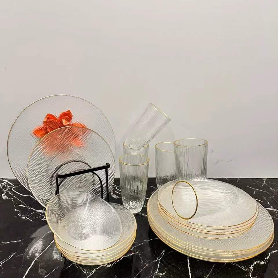 24Pcs Glass Dinner Set