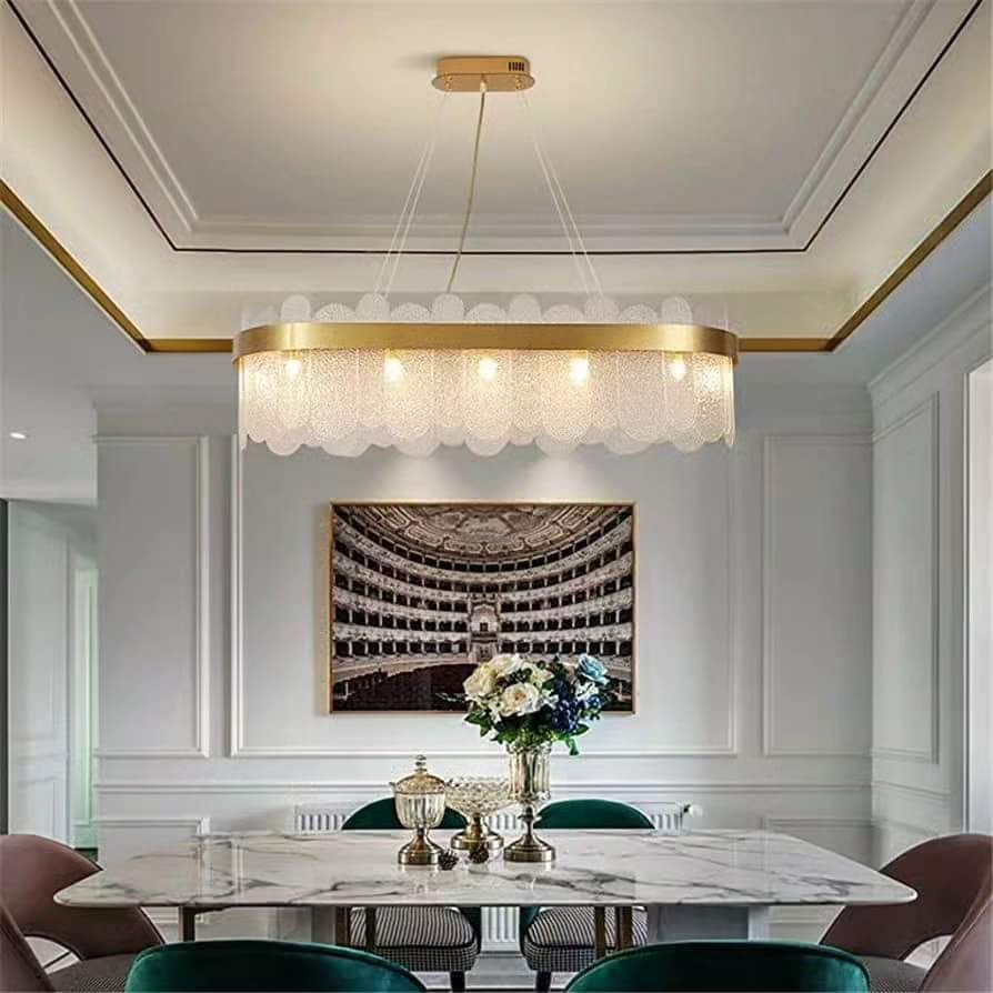 Modern Brass And Glass Light