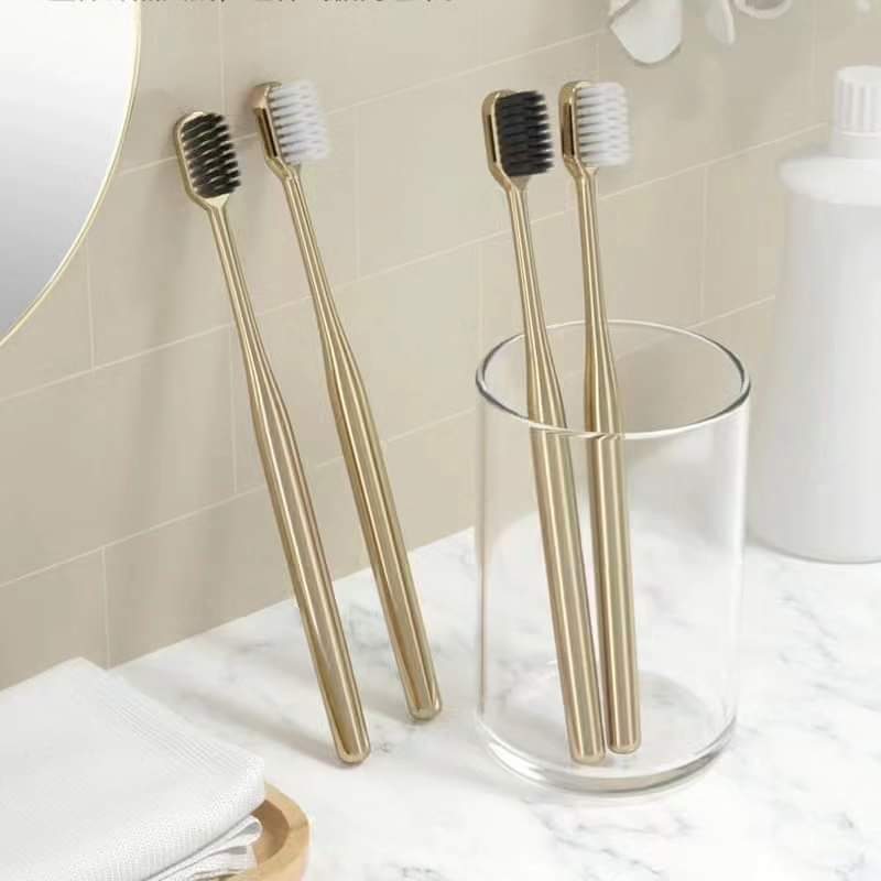 Golden Bamboo Charcoal Toothbrush