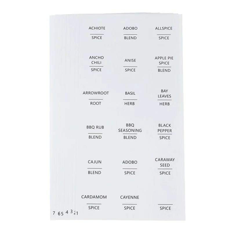 8 Sheet Pantry Stickers