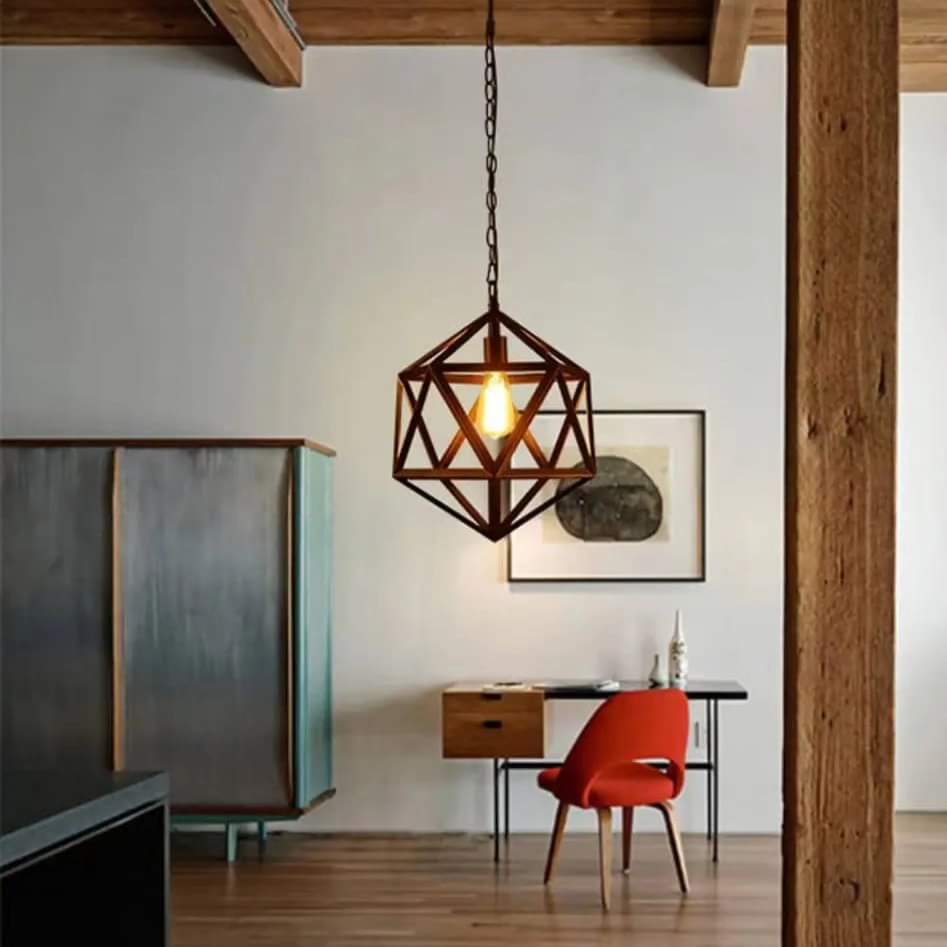 Black Pendant light with bulb