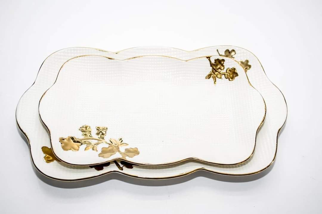 Porcelain Gold Ring Tray