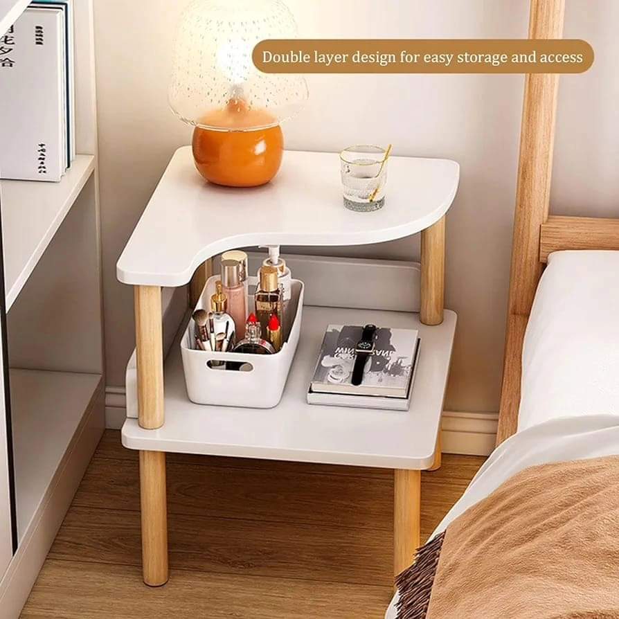 Wooden bedside table