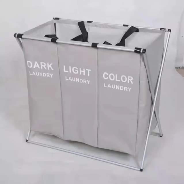 3Compartment laundry basket