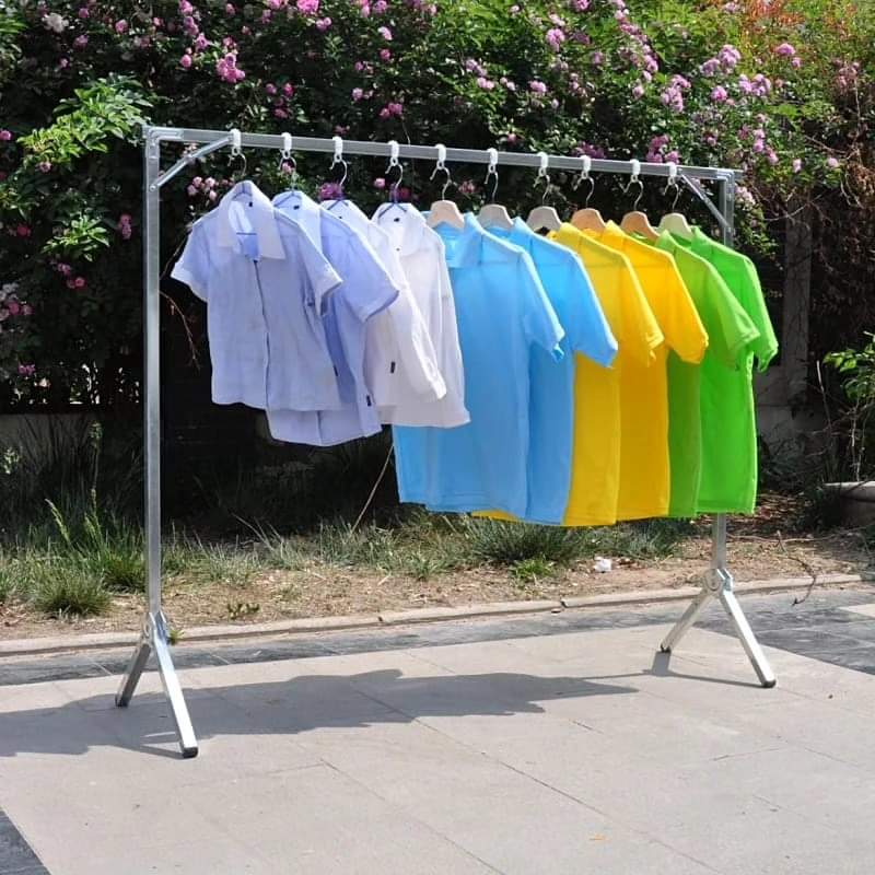 Single outdoor drying rack