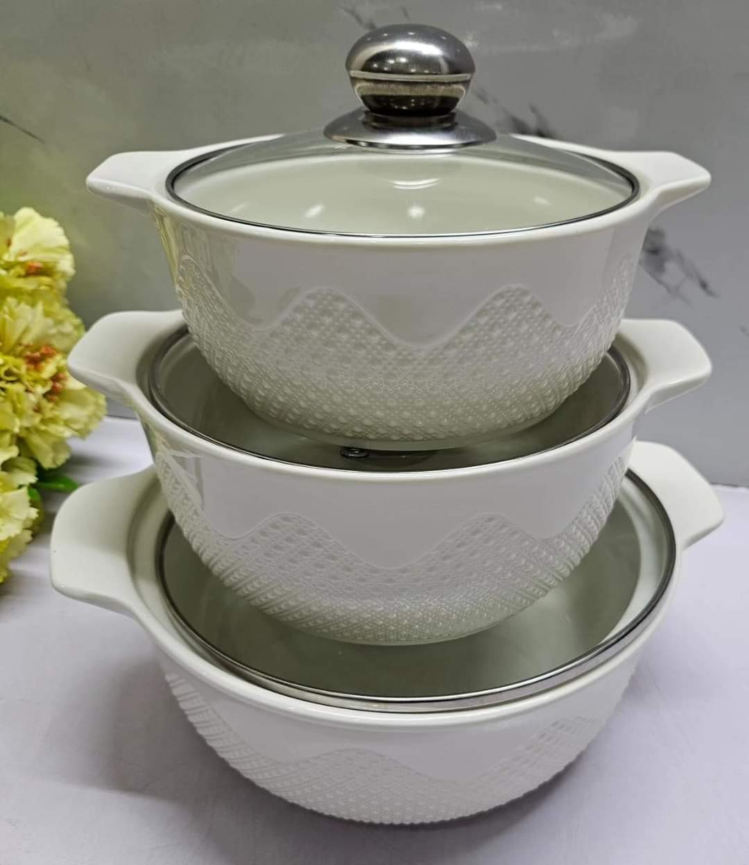 3 in1 ceramic serving dish