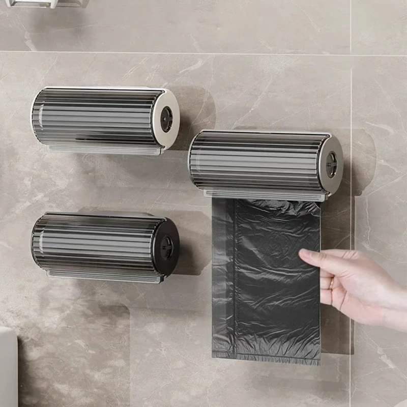 Acrylic trash bag dispenser