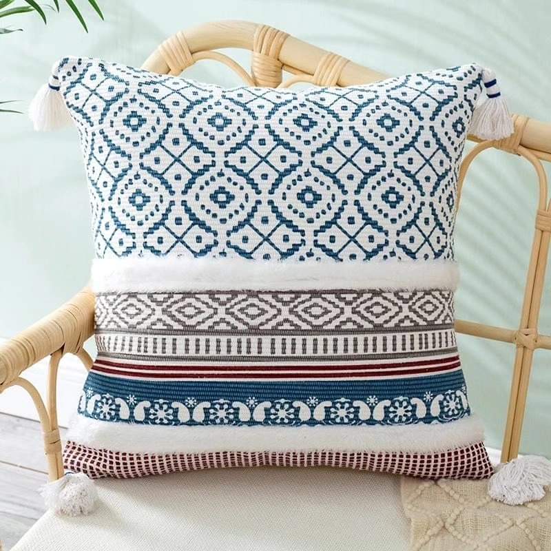 Printed throw pillow case