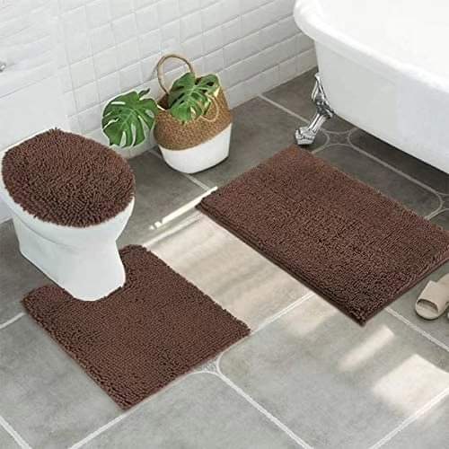 micro fiber toilet mat set