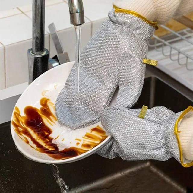 wire dishwashing gloves a pair