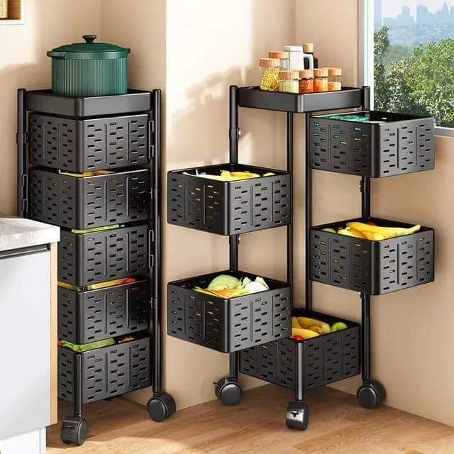 5Tier rotating vegetable rack