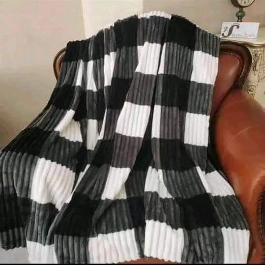 Ribbed Fleece Throw Blankets