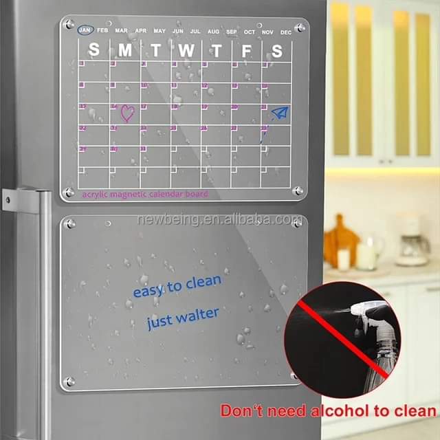 Magnet Acrylic Calendar Planner Black Nov