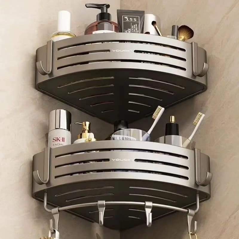 Aluminum  Corner Bathroom Shelf Set