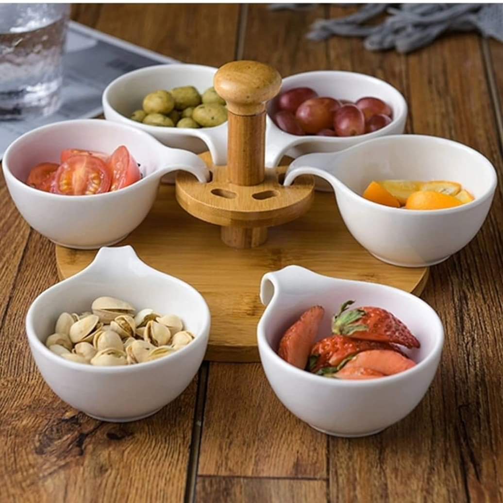 Rotating bowls set