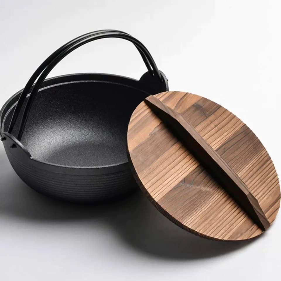 Cast Iron Flat Bottom Wok Pan