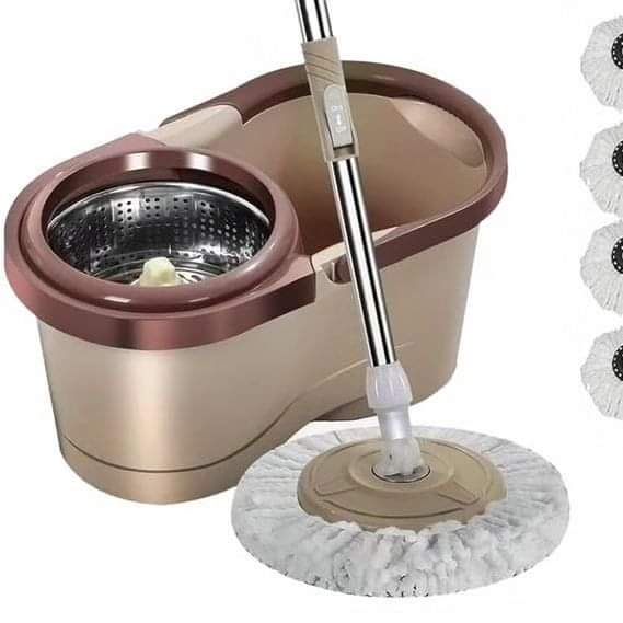 Metallic spin mop