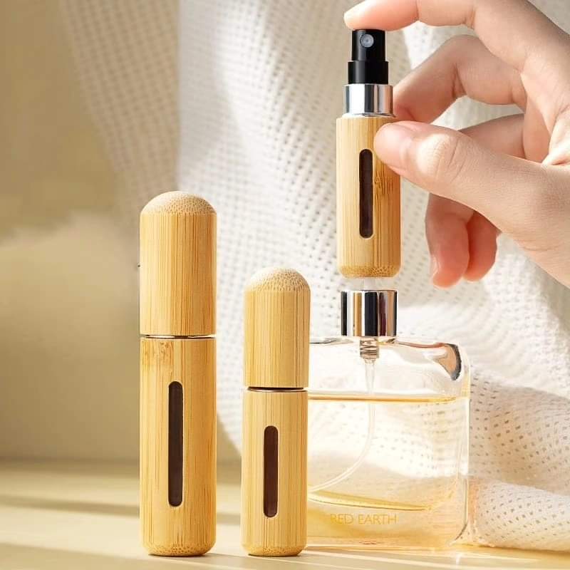 Bamboo perfume refill bottle