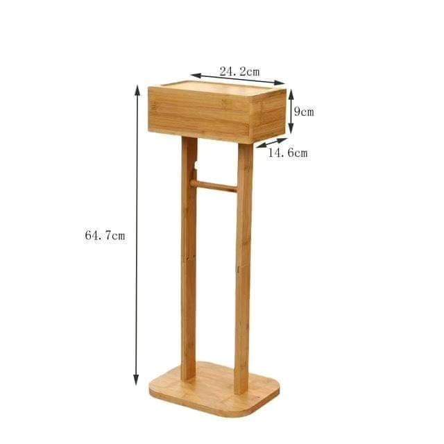 Bamboo Tissue Stand Black Nov