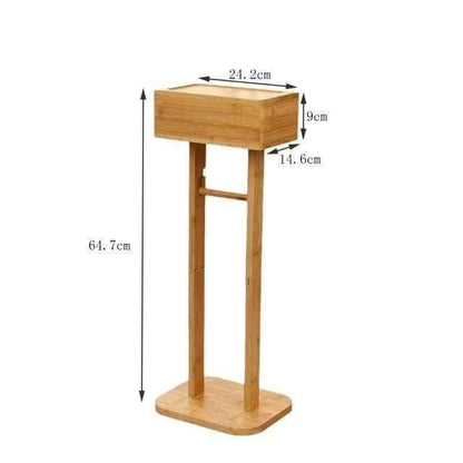 Bamboo Tissue Stand Black Nov