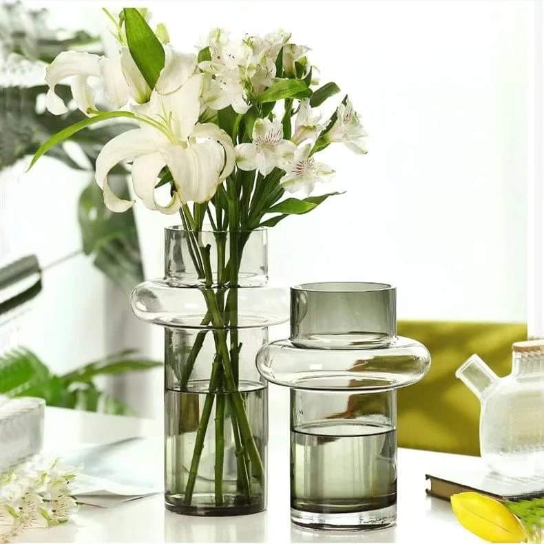 Modern creative clear glass vase /Decor