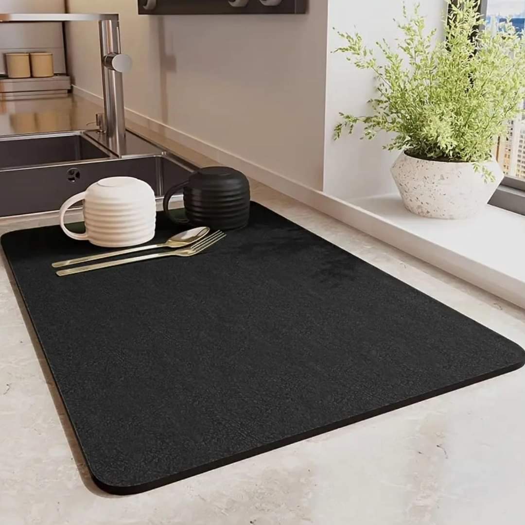 Drain dish drying mat