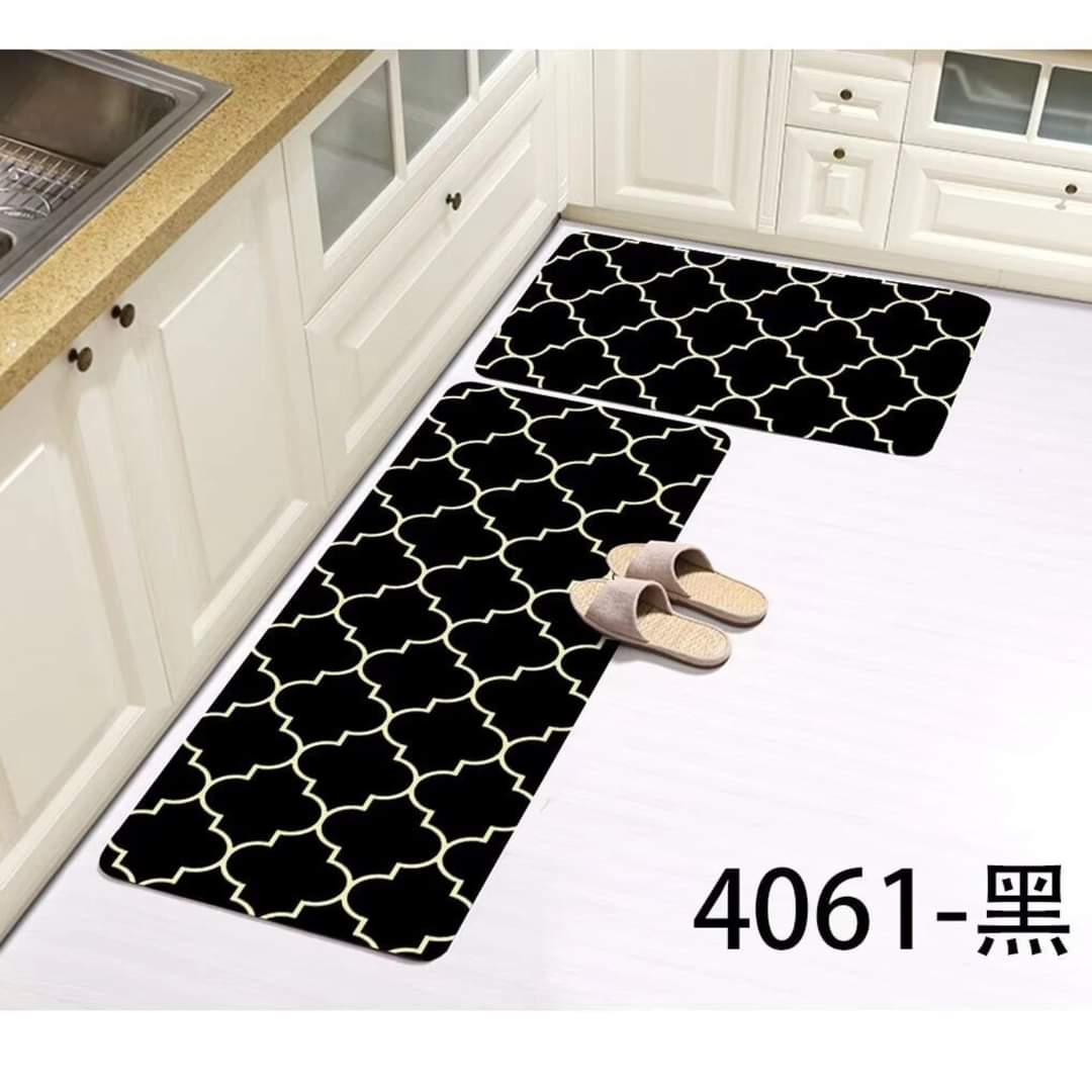 Rubber bottom kitchen mats