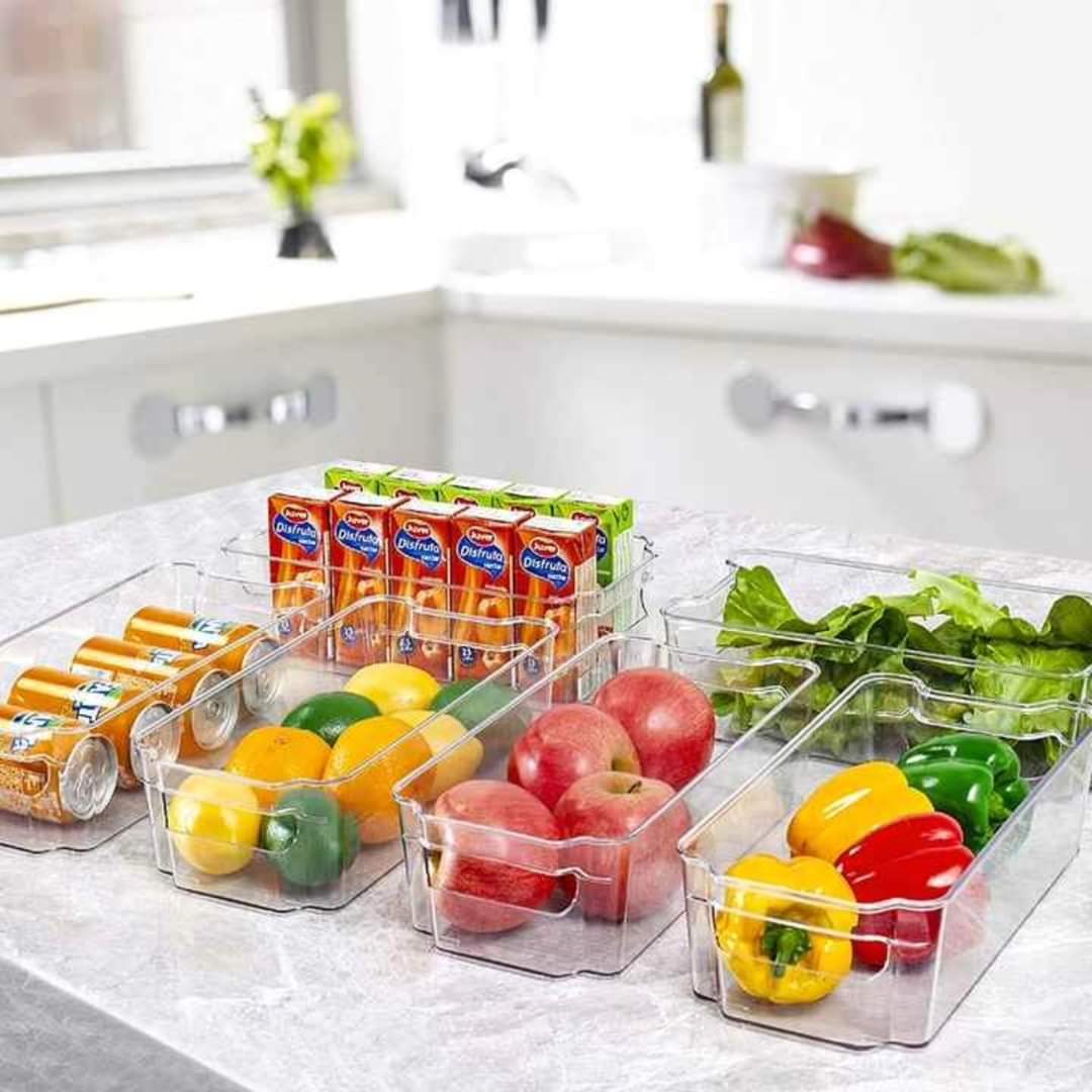 3pcs Long Acrylic Fridge Organizers