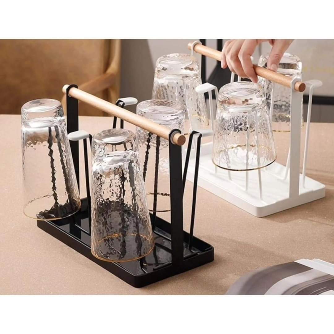 Iron cup/glass holder rack