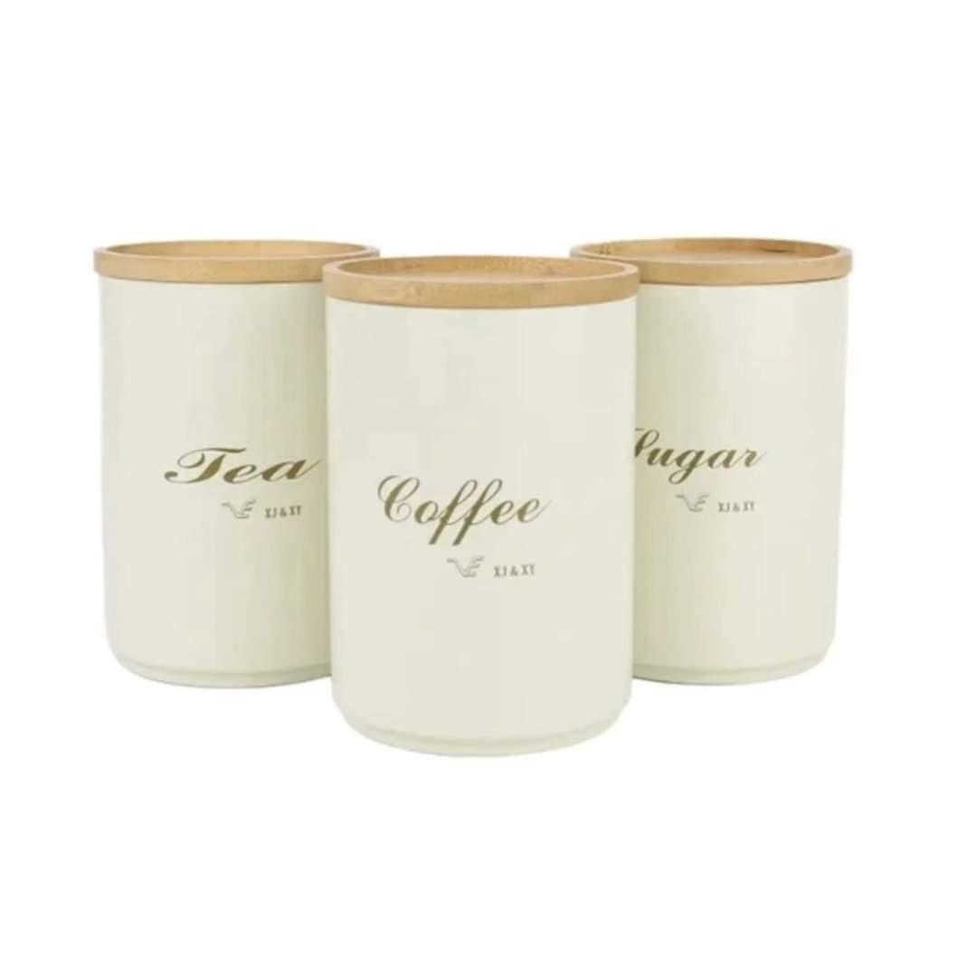 Sugar, Tea, Coffee canisters