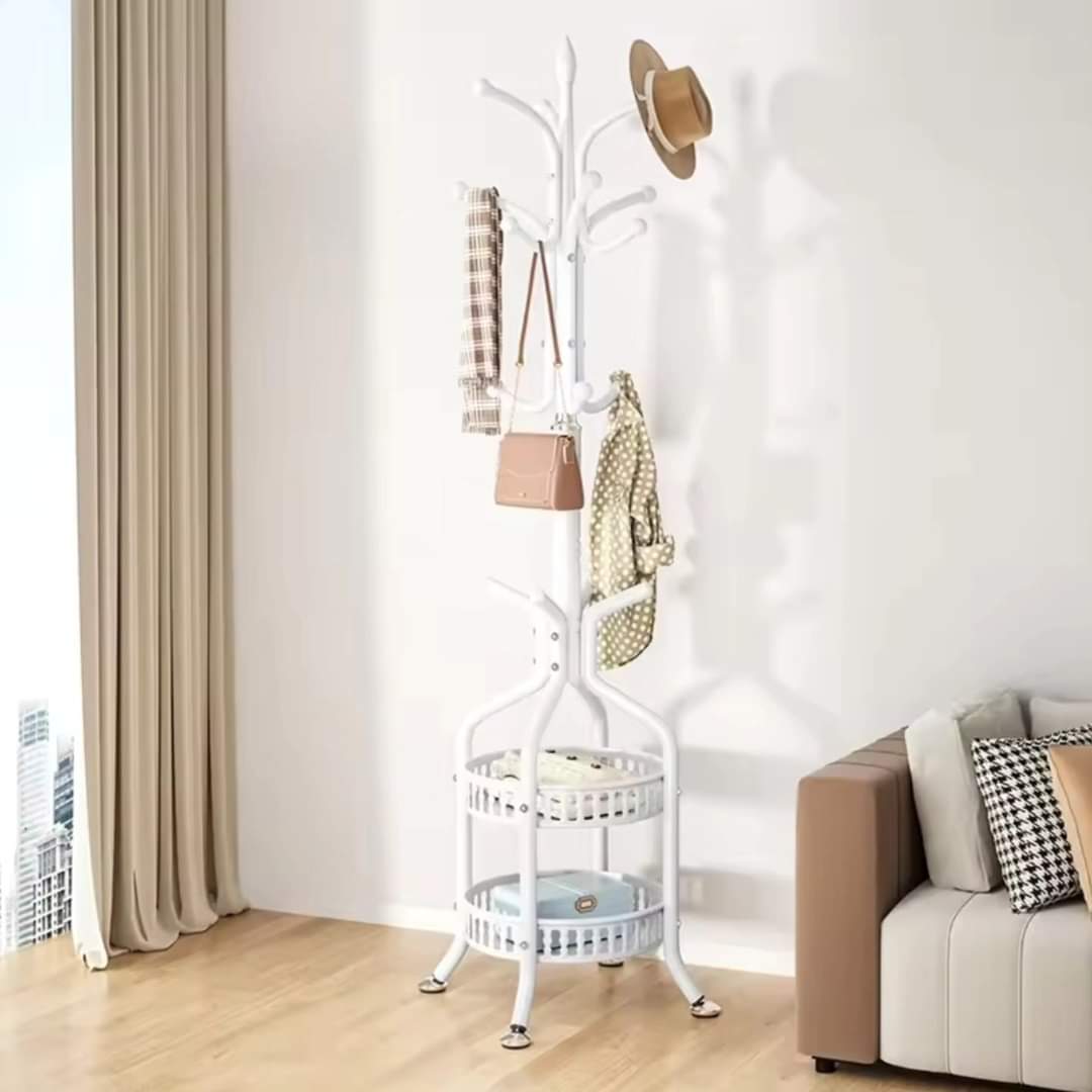 Coat/handbag floor-standing rack