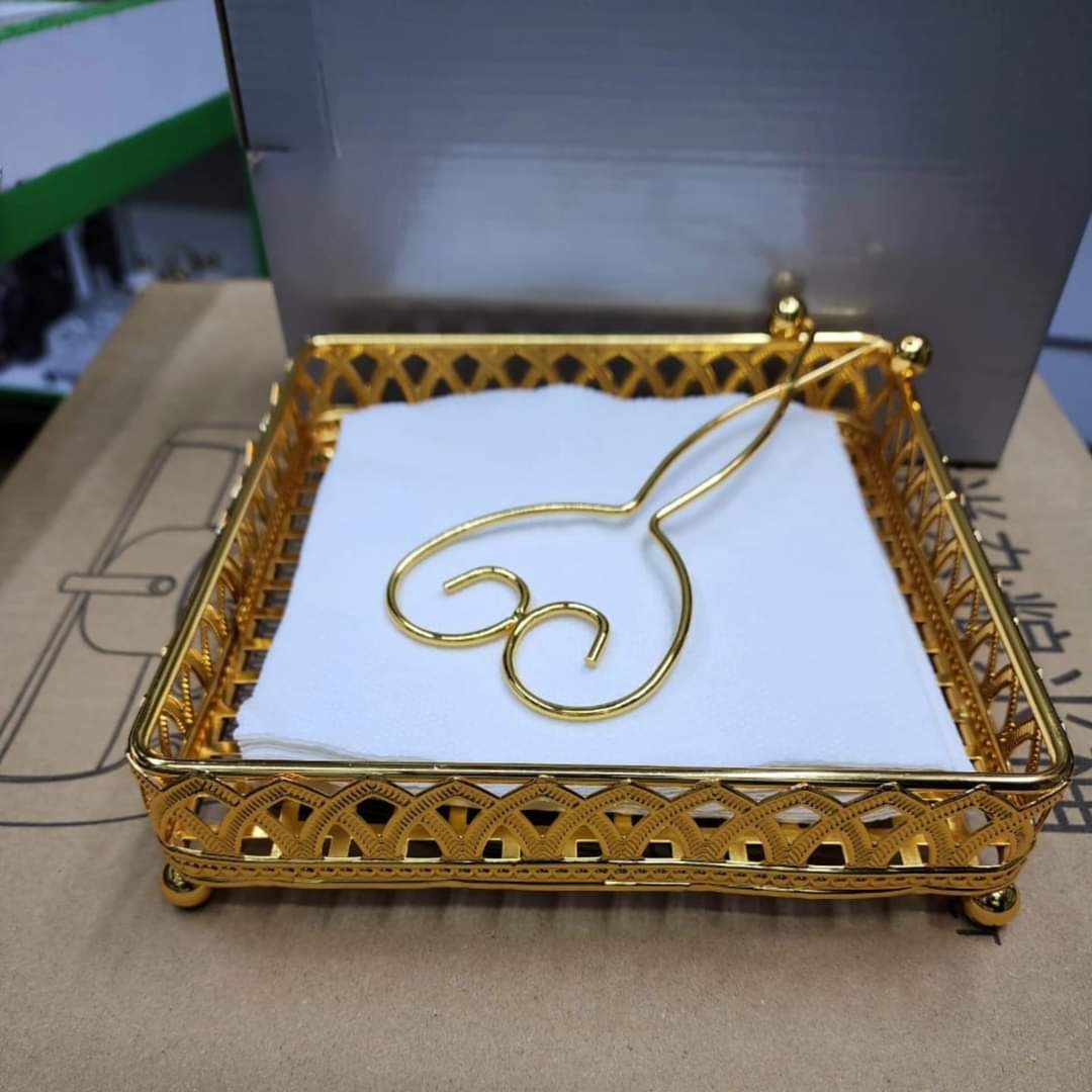 Gold Serviette holder