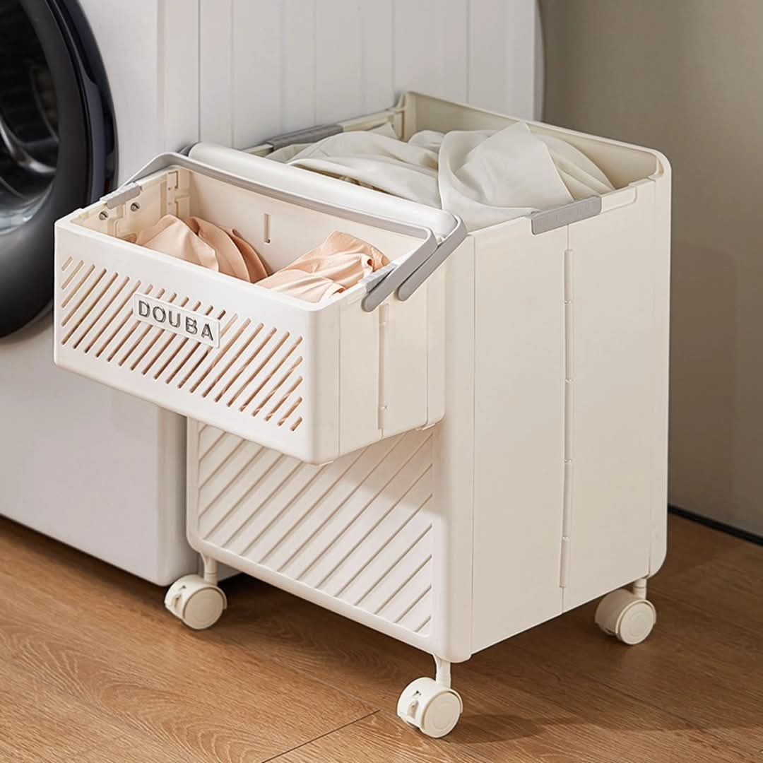 2pcs laundry Hamper basket with Wheels