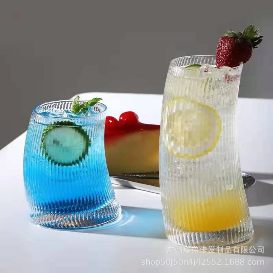 Ribbed Penguin Glass