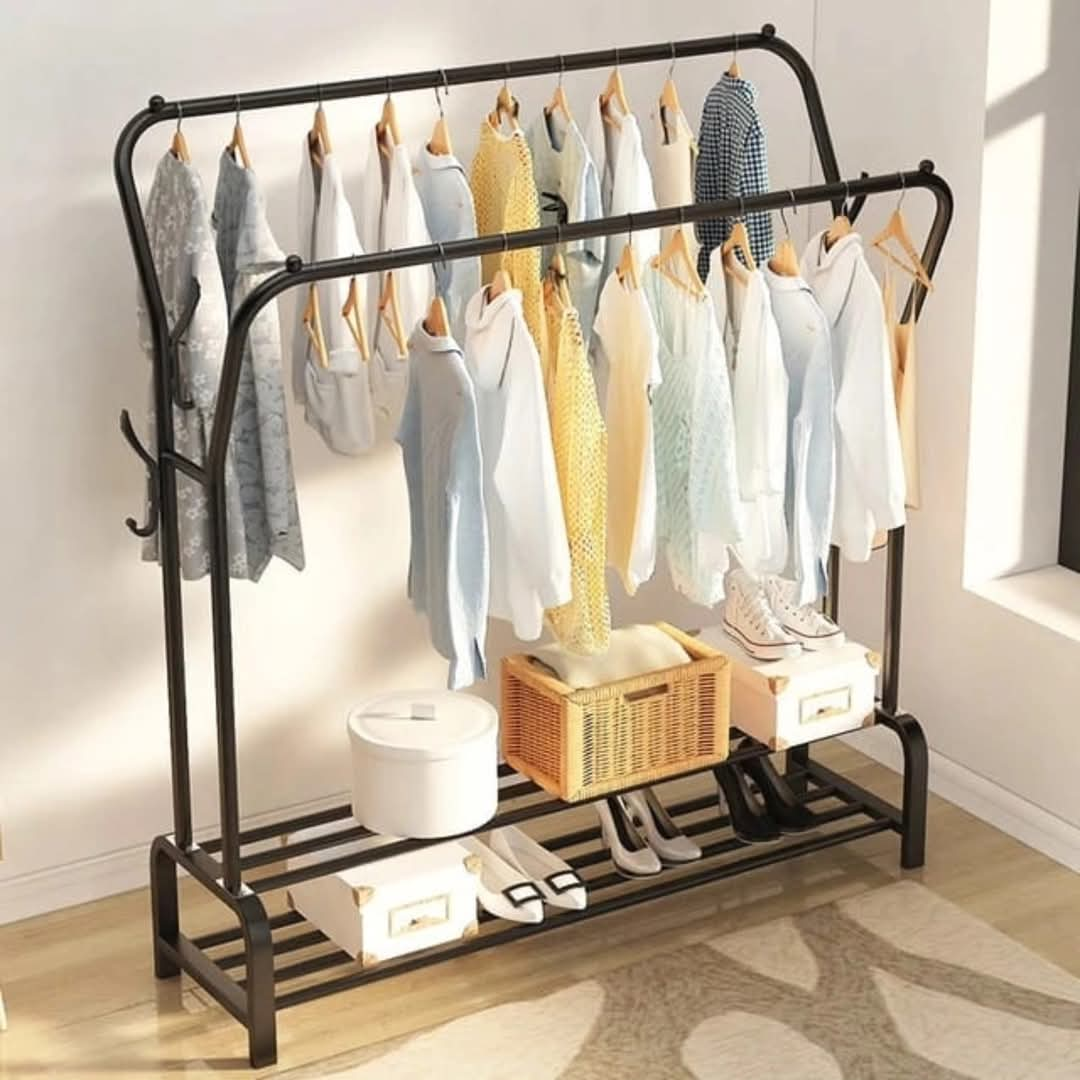 Curved Double Clothes Rack