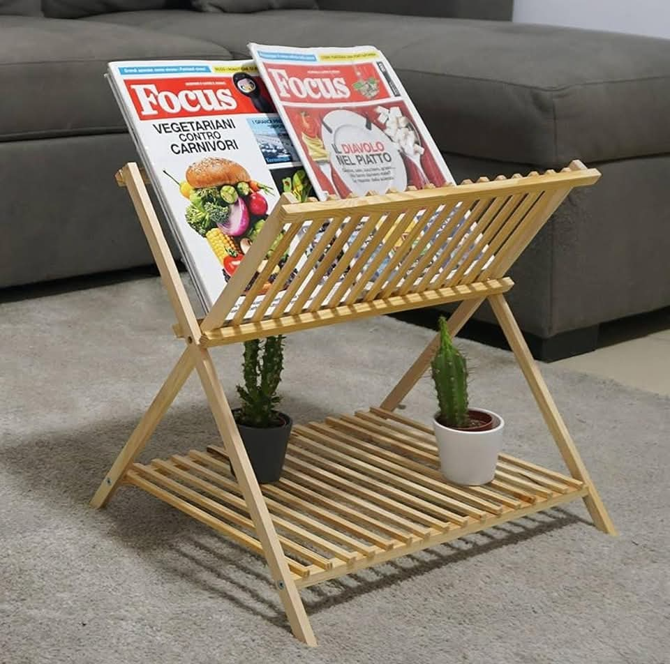 Bamboo Magazine Rack