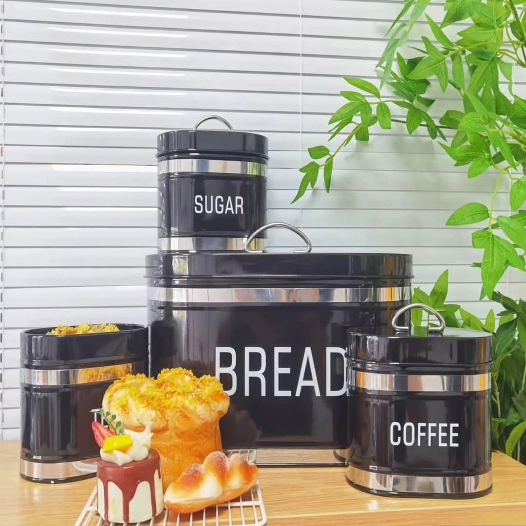 1.5L Bread Bin 10L With 3 Canisters