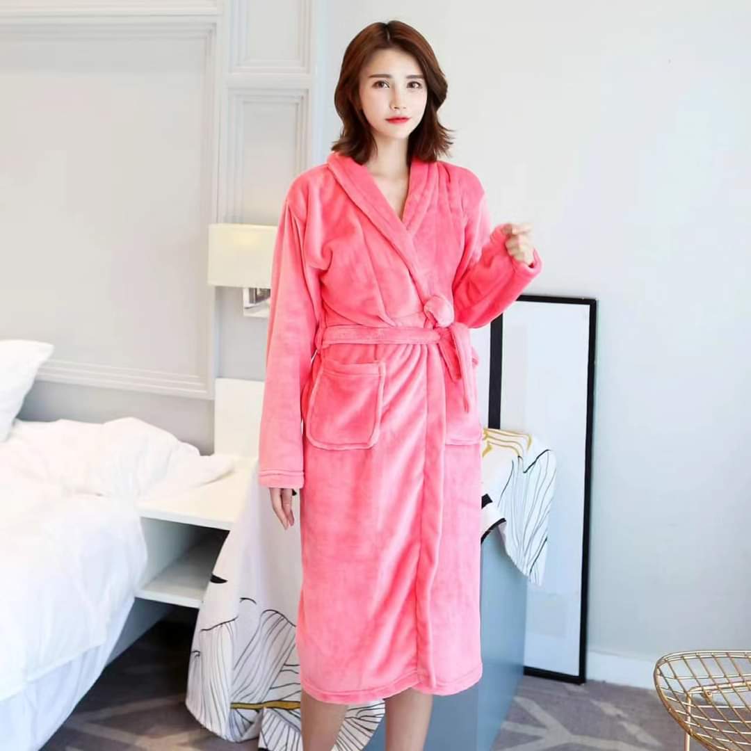 Fleece material bathrobes