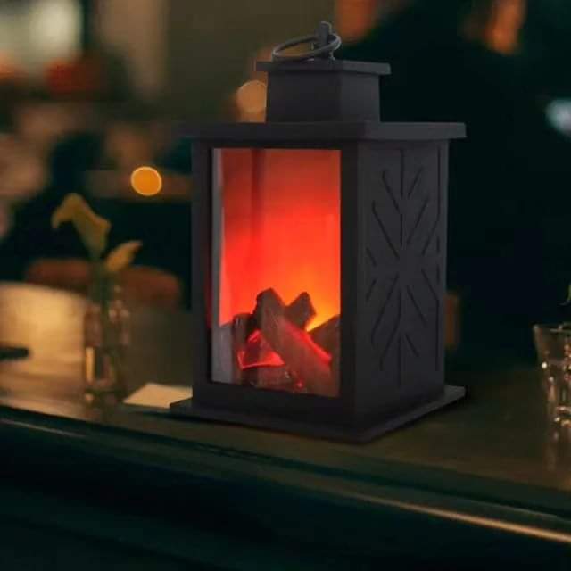 Mini fire place lantern