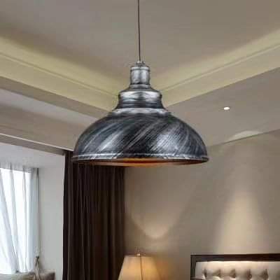 Retro Industrial Silver Pendant Light