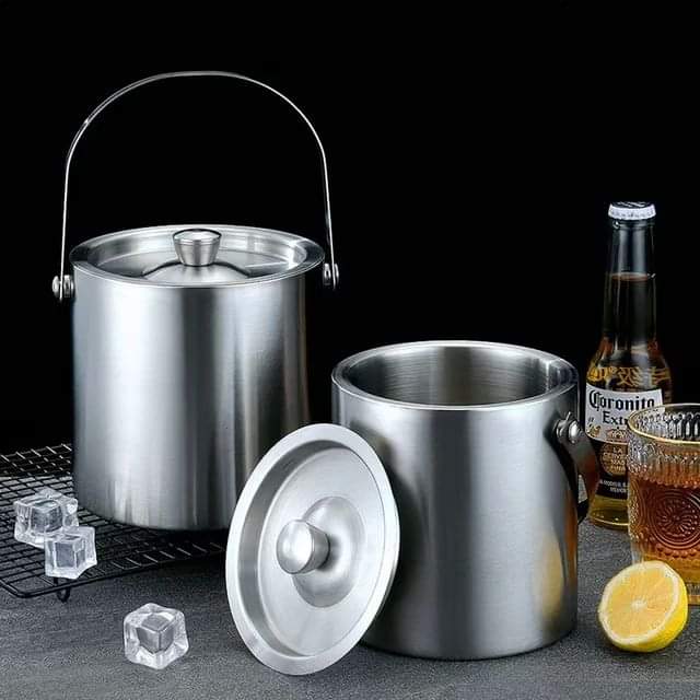 Stainless steel ice bucket