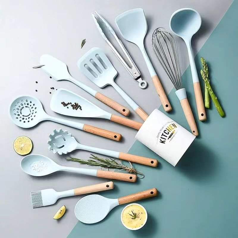 12Pc silicone spoon set